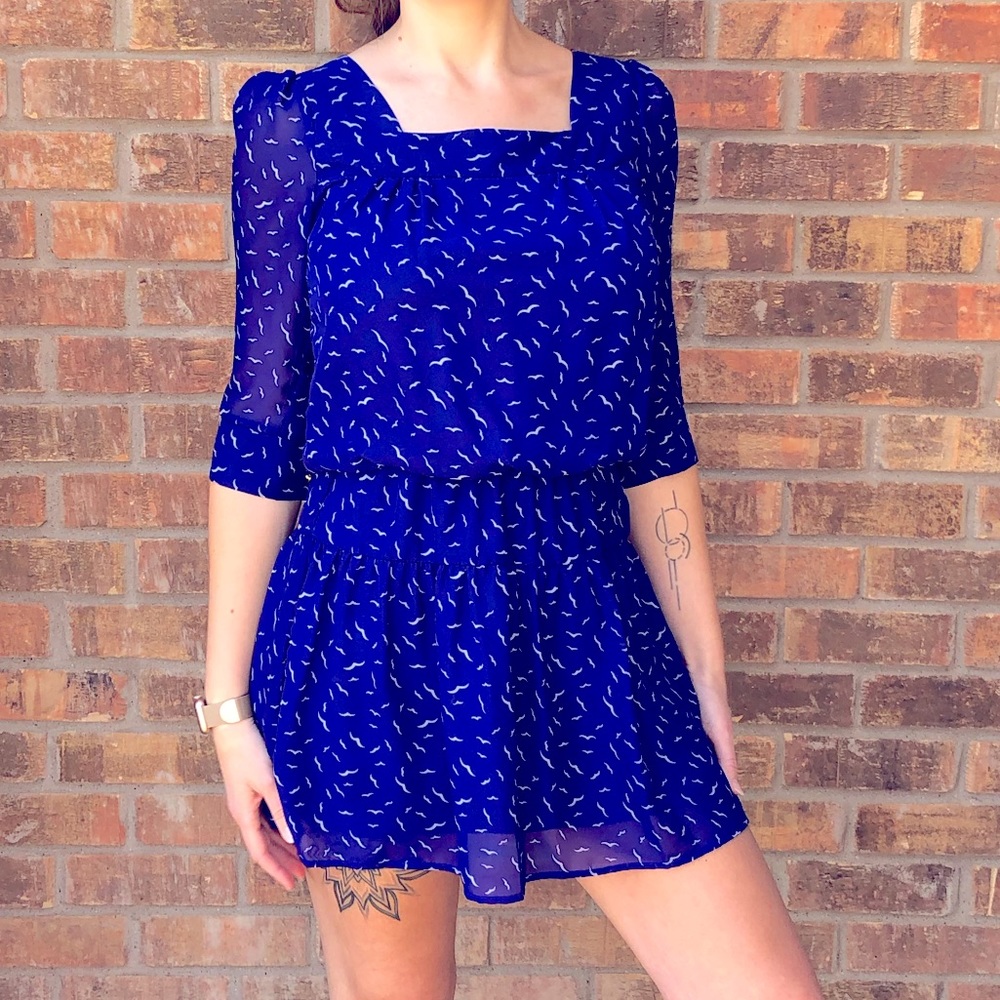 Jodi Kristopher Royal Blue Mini Dress - SMALL